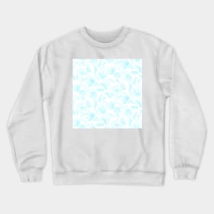 Light Blue Watercolor Petals Crewneck Sweatshirt